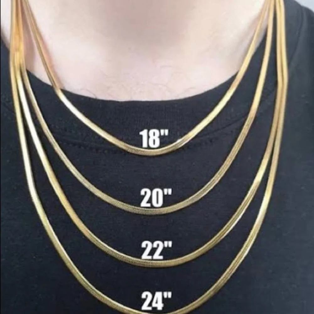 NWB 18K Ordona Collections Snake Chain Flat Gold Necklace